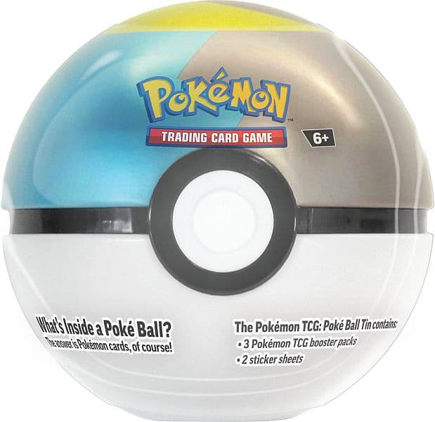 Pokemon Tin Kasse - Poke Ball (Pokeball) Tin: Moon Ball (2024) (3 Boosters + Stickers)