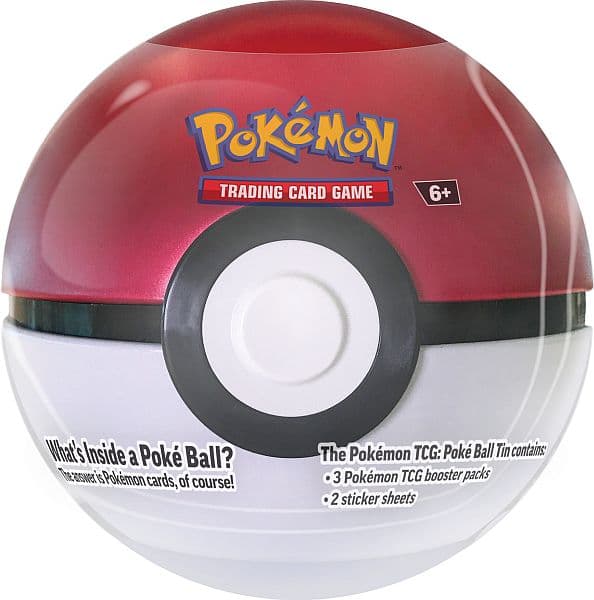 Pokemon Tin Kasse - Poke Ball (Pokeball) Tin: Poke Ball (2024) (3 Boosters + Stickers)