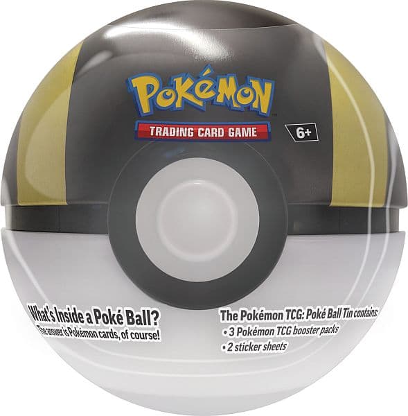 Pokemon Tin Kasse - Poke Ball (Pokeball) Tin: Ultra Ball (2024) (3 Boosters + Stickers)