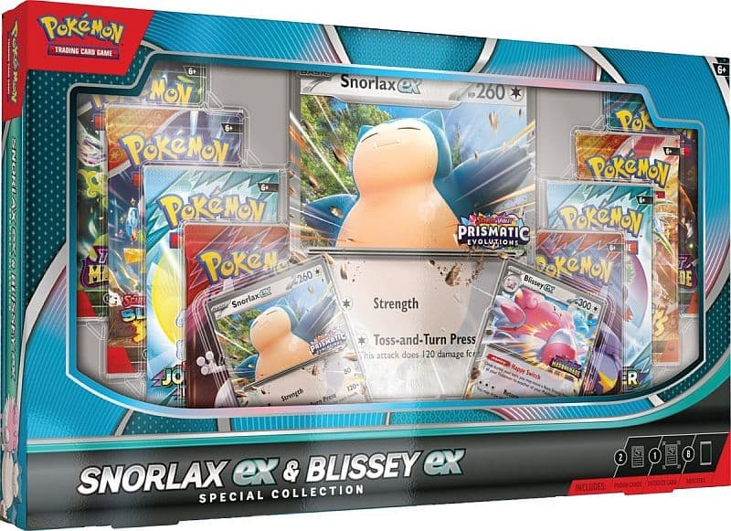 Pokemon ex Box: Snorlax ex & Blissey ex Special Collection (2025) (8 Boosters)
