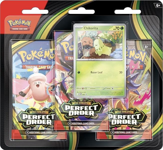 Pokemon ME03 Perfect Order 3-Pack Blister: Chikorita