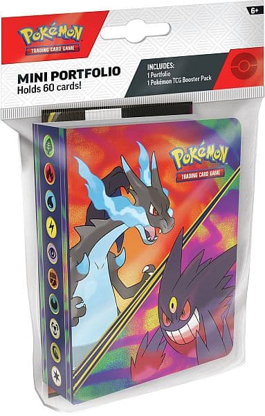 Mappe - Pokemon - Mega Evolution: Mega Charizard & Gengar (2026 Spring) Mini-Album (Binder) & Booster Pack! - Plads til 60 kort