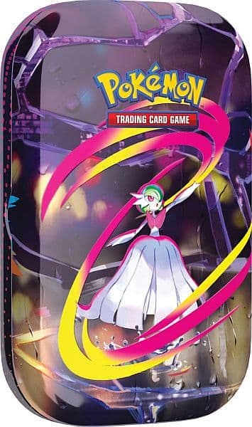 Pokemon Tin Kasse - 2025 Fall Mega Heroes Mini Tin: Mega Gardevoir (2 Boosters & Klistermærker)