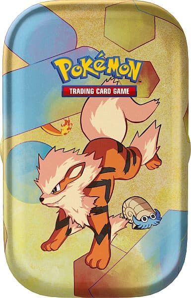 Pokemon Tin Kasse - 2023 Fall Scarlet & Violet: 151 Mini Tin: Arcanine (2 Boosters & Mønt)