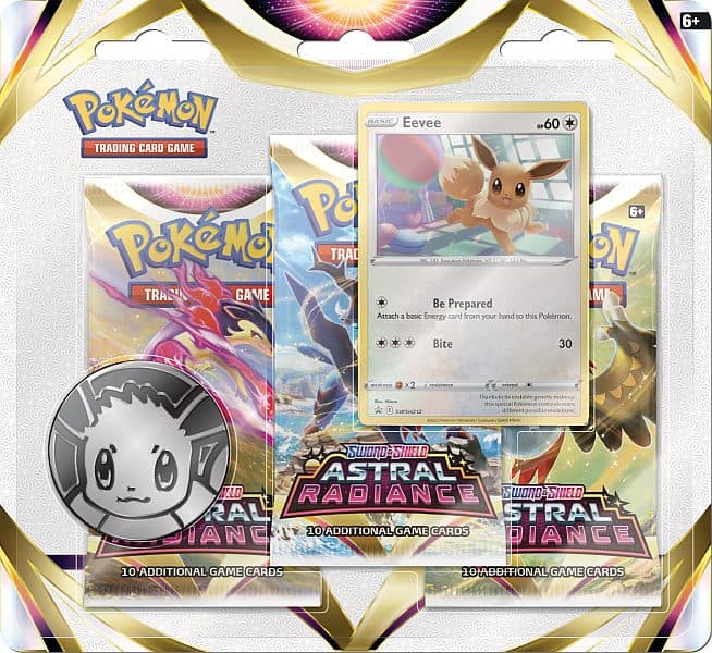 Pokemon SWSH Astral Radiance 3-Pack Blister: Eevee
