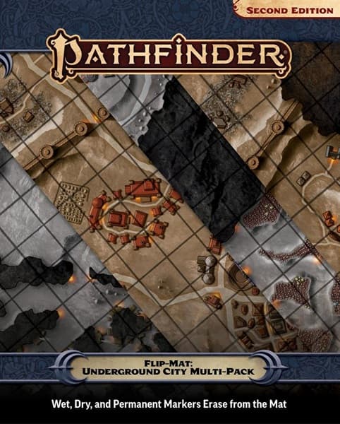GameMastery Flip-Mat: Underground City Multi-Pack - Tabletop MÃ¥tte - D&D & Pathfinder #PZO30131