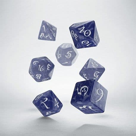 Dice - Terningesæt - 7 terninger - Classic RPG Cobalt with White