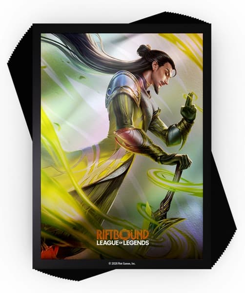 100 Lommer! Riftbound: League of Legends TCG: Set 03: Unleashed #2: Master Yi, Wuju Master - Deck Protector Art Sleeves