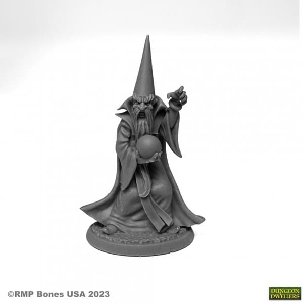 Reaper Bones USA Dungeon Dwellers: Oman Ruul, Wizard - Plastic Miniature