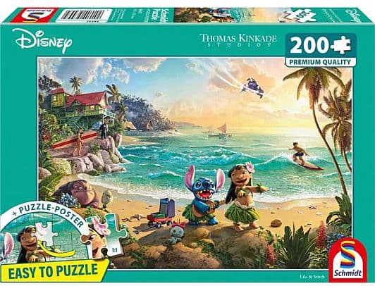 Schmidt Puzzle (Puslespil) - Disney - Thomas Kinkade: Lilo & Stitch (200 Pieces)