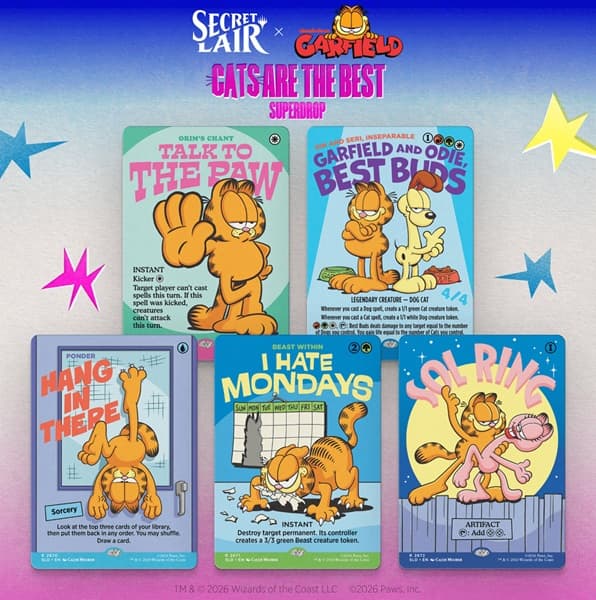 Secret Lair Drop Series (2026): Cats Are The Best Superdrop: Secret Lair x Garfield: Motivationally Challenged (Regular)