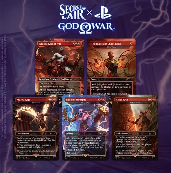 Secret Lair Drop Series (2025): The PlayStation Superdrop: Secret Lair x God of War: Greek (Regular)