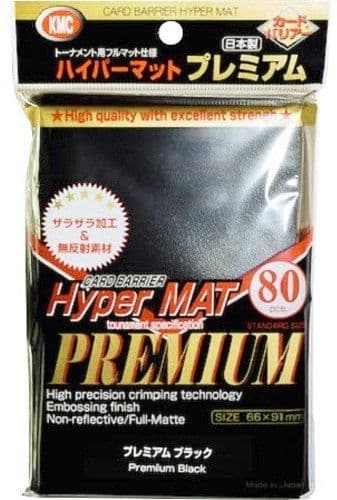 80 lommer! KMC - Hyper Matte Premium Black - Sleeves