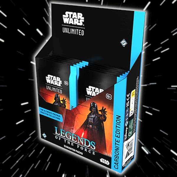 Star Wars: Unlimited TCG - Set 5: Legends of the Force - Carbonite Booster Display (Box med 12 Carbonite Packs)