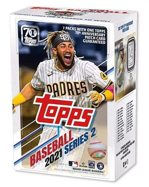 Topps Baseball - 2021 Series 2: 7-Pack Blaster Box (70th Anniversary Patch Edition)