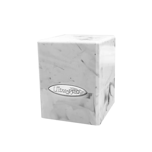 Deck Box - Satin Cube: Marble - White/Black - Ultra Pro #16353