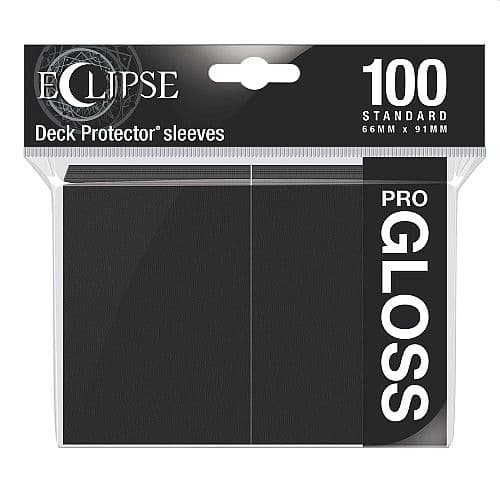100 lommer - Ultra Pro - Eclipse Gloss: Jet Black (Sort) (Top kvalitet) - Professional Sleeves #15601