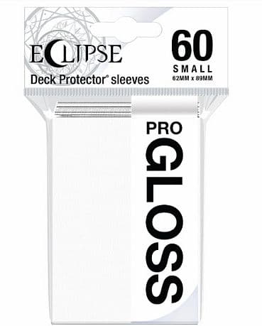 60 lommer - Ultra Pro - Eclipse Gloss SMALL: Arctic White (Hvid) (Top kvalitet) - Professional Sleeves #15624