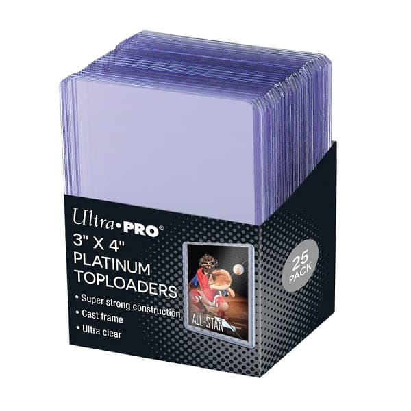 Ultra Pro Toploader: Ultra Clear Platinum - Box (25 stk.) - Plastik Deck Protector til kort i lommer #15910