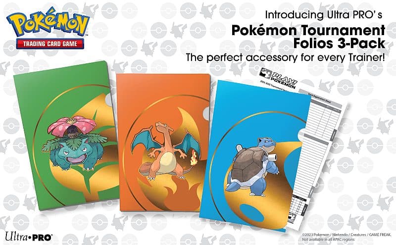 Pokemon Tournament Portfolio (Chartek) - Series 1 3-Pack (Charizard, Blastoise, Venusaur) - Ultra Pro #16098