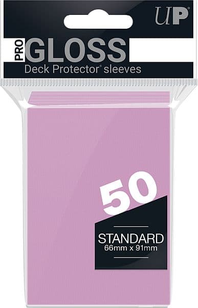 50 lommer - Ultra Pro - PRO-Gloss: Pink (Lyserøde) (Høj kvalitet) - Sunset Pink Sleeves #82674