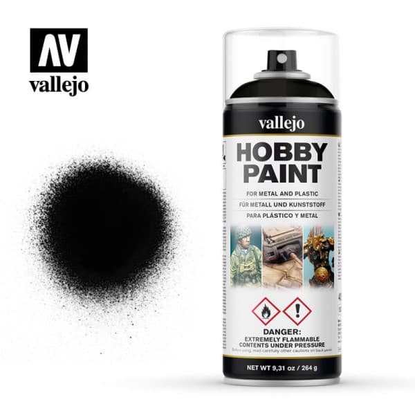 Vallejo - Hobby Paint Primer Sprays: Black - 400ml