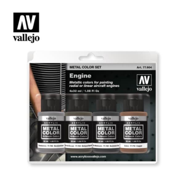 Vallejo Metal Color Air: Paint set – Engine Colors (4 colors)
