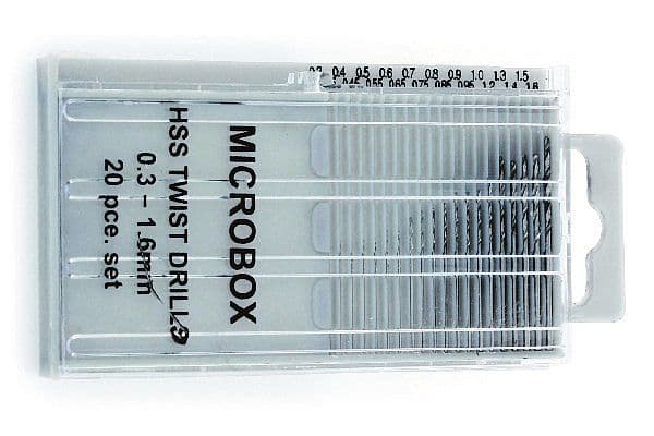 Tools - Vallejo - Microbox Drill Set (20 Drills) 0.3-1.6MM