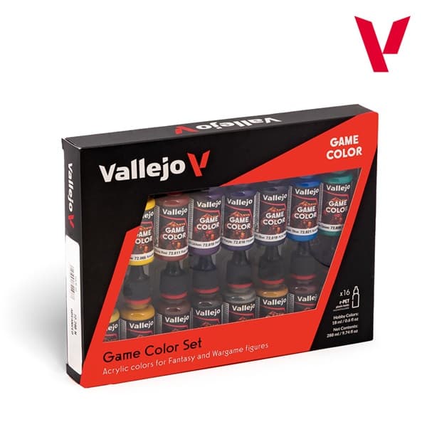 Vallejo Game Color – Paint set: Advanced Set (16 different colors)