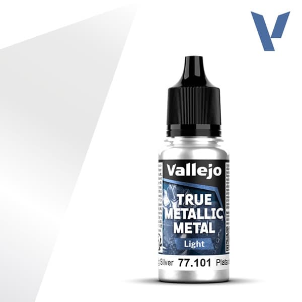 Vallejo Maling - True Metallic Metal: Light - Sterling Silver - 18ml