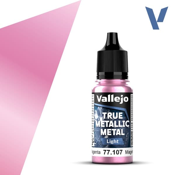Vallejo Maling - True Metallic Metal: Light - Crimson Magenta - 18ml