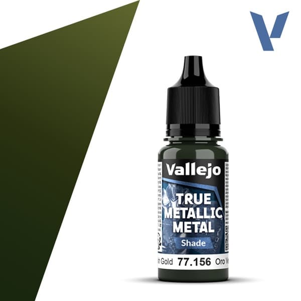 Vallejo Maling - True Metallic Metal: Shade - Greenish Gold - 18ml