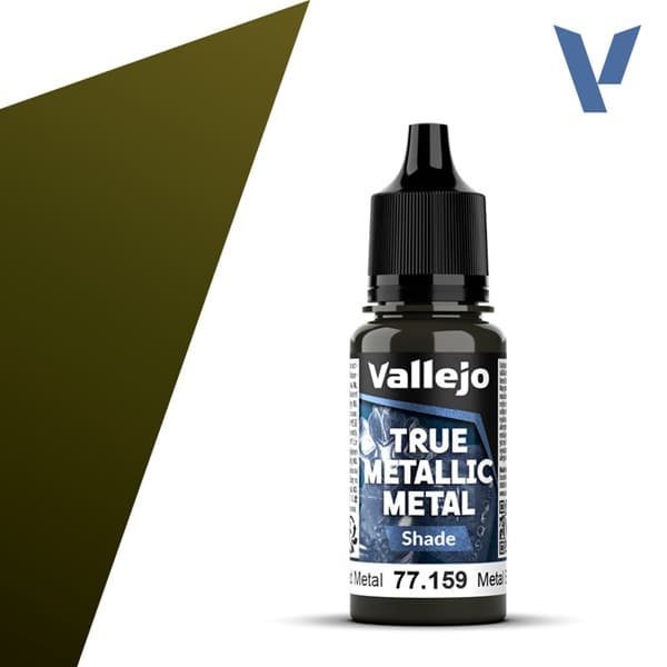 Vallejo Maling - True Metallic Metal: Shade - Aged Metal - 18ml