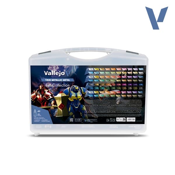 Vallejo Maling - True Metallic Metal: Color Case (80 Opaque Colors)
