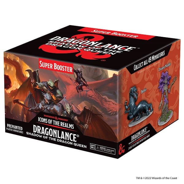 D&D - Fantasy Miniatures Set 25 - Icons of the Realms: Dragonlance: Shadow of the Dragon Queen - Super Booster Pack (2 Huge Rare Figurer)
