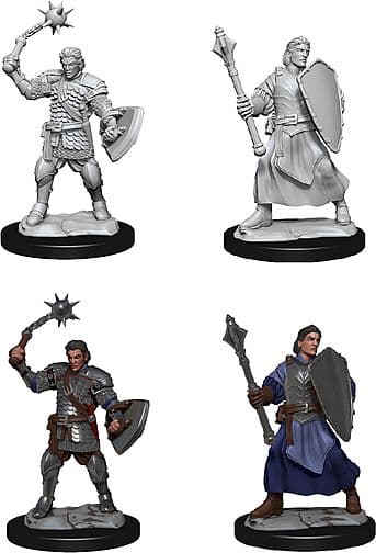 D&D - Fantasy Miniatures - Critical Role: Unpainted Miniatures - Human Male Clovis and Concord Male Cleric #WZK90385