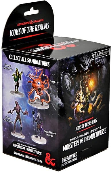 D&D - Fantasy Miniatures Set 22 - Icons of the Realms: Mordenkainen Presents: Monsters of the Multiverse - Booster Pack (4 Figurer)