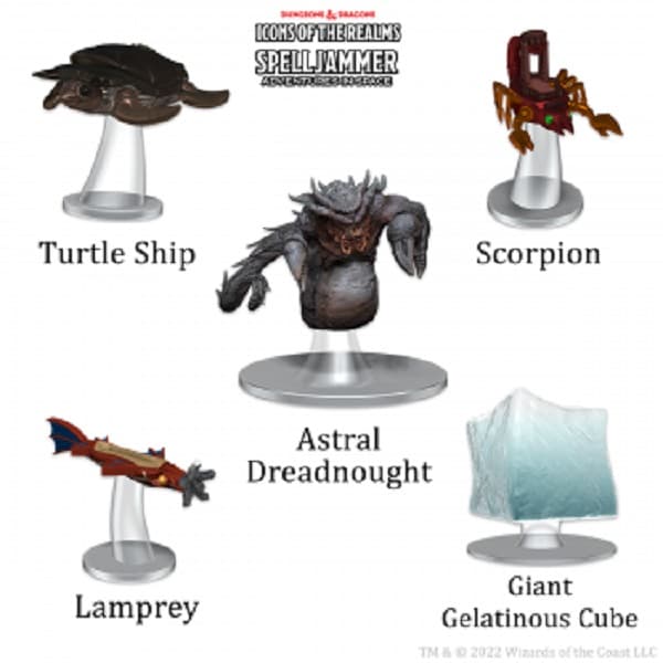 D&D - Fantasy Miniatures - Icons of the Realms: Ship Scale - Attacks from Deep Space #WZK96180