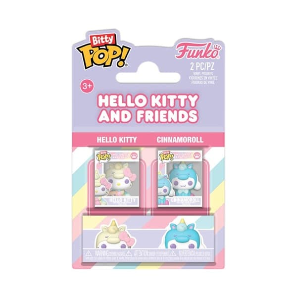 Funko Pocket Pop: Sanrio - Hello Kitty and Friends Bitty - HK & Cinnamonroll - Vinyl Figure 2-Pack 2.5cm