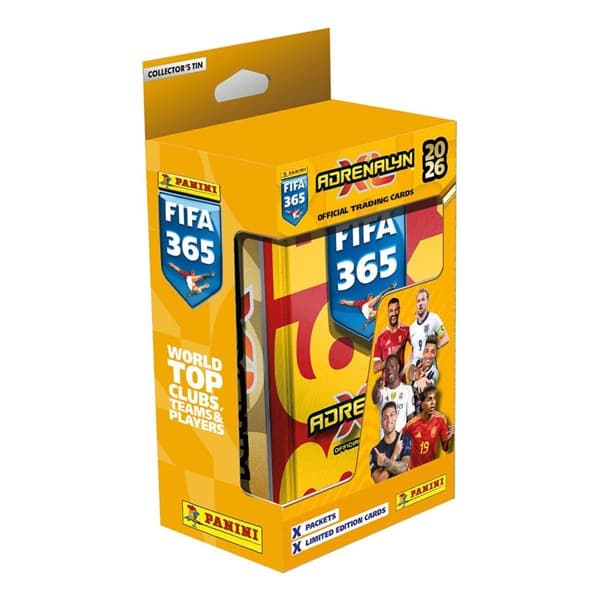 Panini Adrenalyn XL: FIFA 365 2026 - Classic Tin - 10 Boosters, 3 Limited-kort