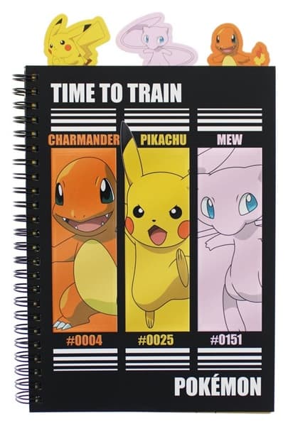 Pokemon: Project Book Time to Train (Charmander/Pikachu/Mew) - A5 Notebook