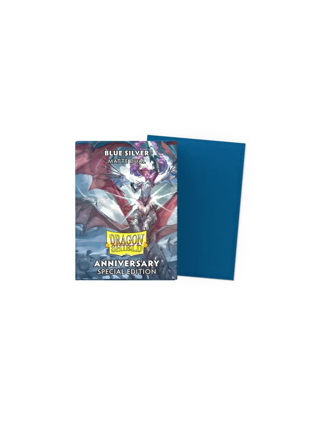 Blue Silver Special Edition - Matte Dual Sleeves - Plastiklommer - Dragon shield