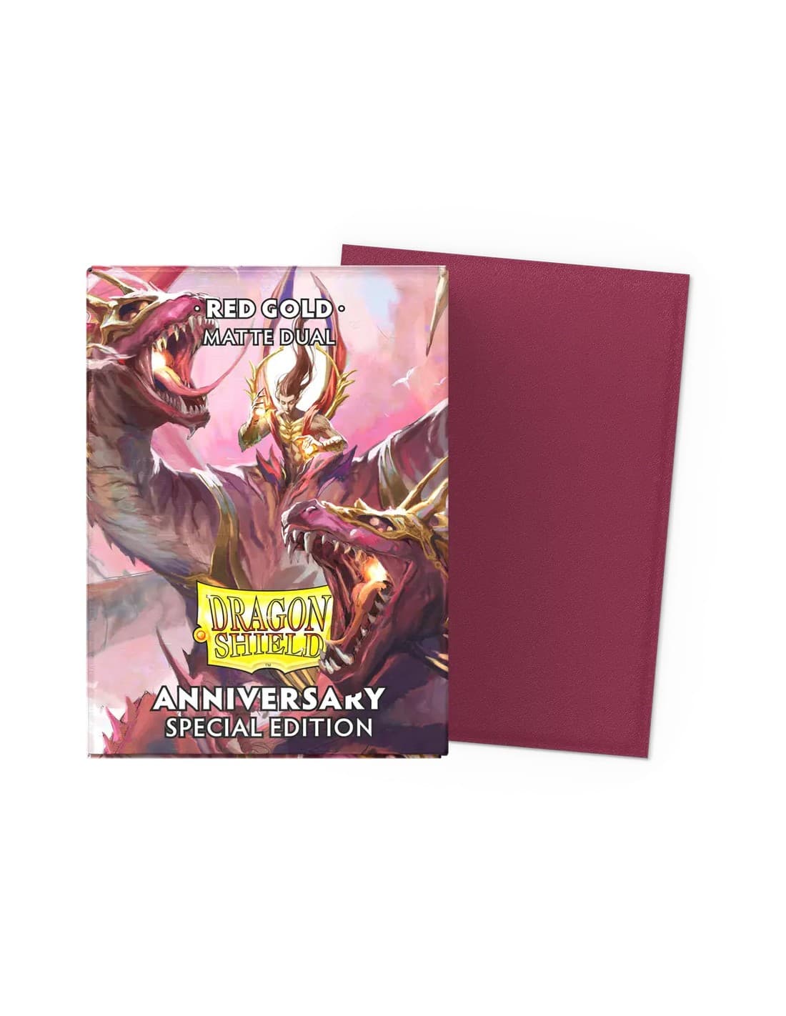 Red Gold Special Edition - Matte Dual Sleeves - Plastiklommer - Dragon shield