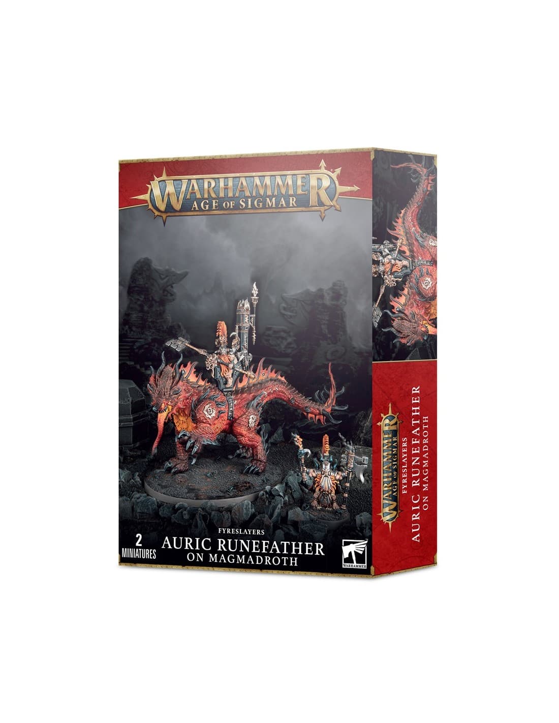 Auric Runefather on Magmadroth - Fyreslayers - Age of Sigmar - Games Workshop