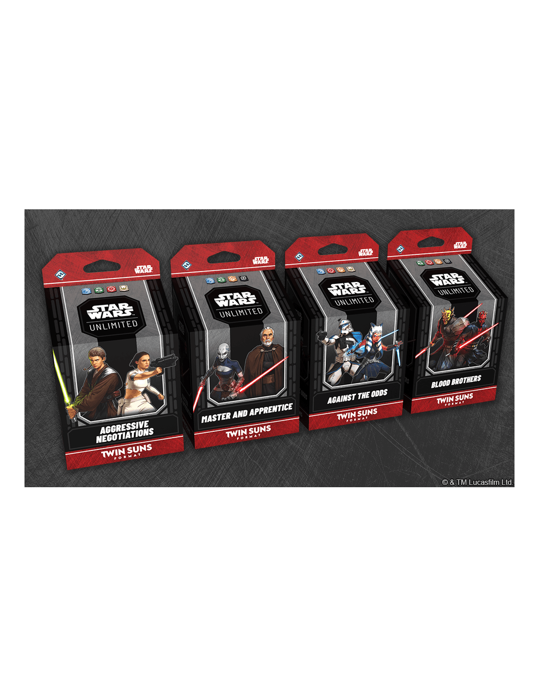 Alle 4 Decks - Twin Suns - Star Wars Unlimited