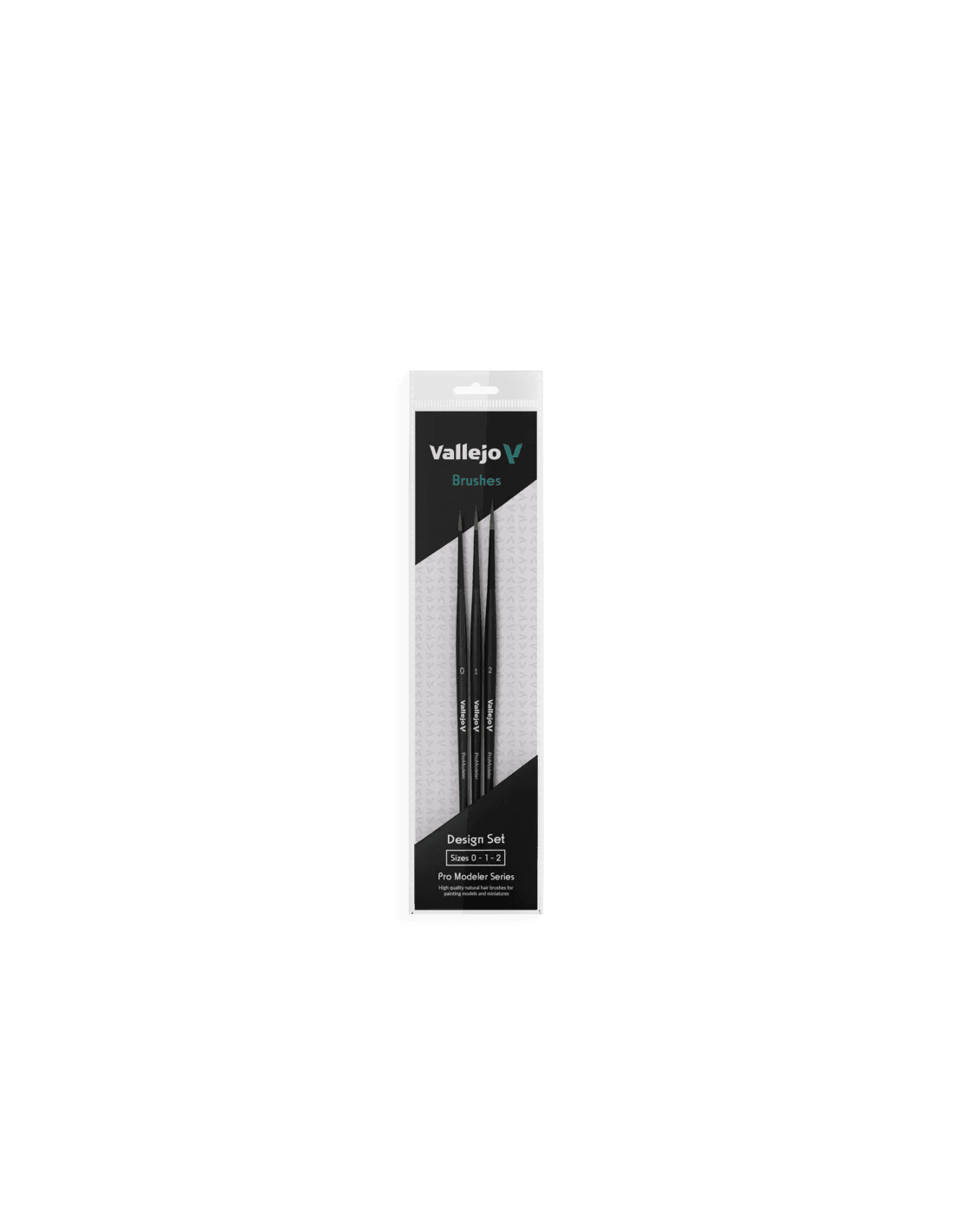 Design Set - Størrelser 0, 1, 2 - Pro Modeler Series - Natural Hair - Brush - Vallejo