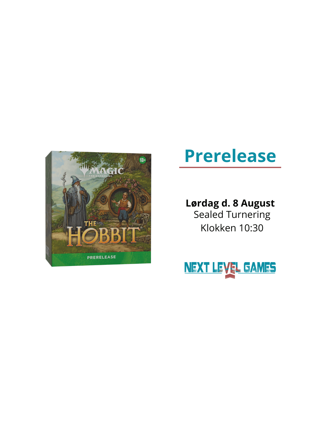 Prerelease Lørdag d. 8 August - The Hobbit - Magic the Gathering